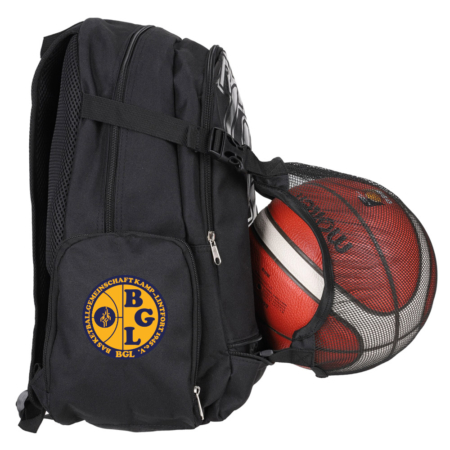 BG Kamp-Lintfort Wappen Basketball Rucksack mit Ballnetz schwarz