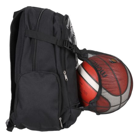 Basketball Rucksack 43 mit Ballnetz schwarz