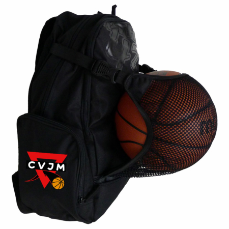 CVJM Basketballrucksack mit Ballnetz schwarz