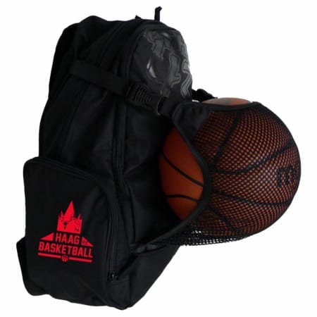 Haag Basketball Basketballrucksack mit Ballnetz schwarz