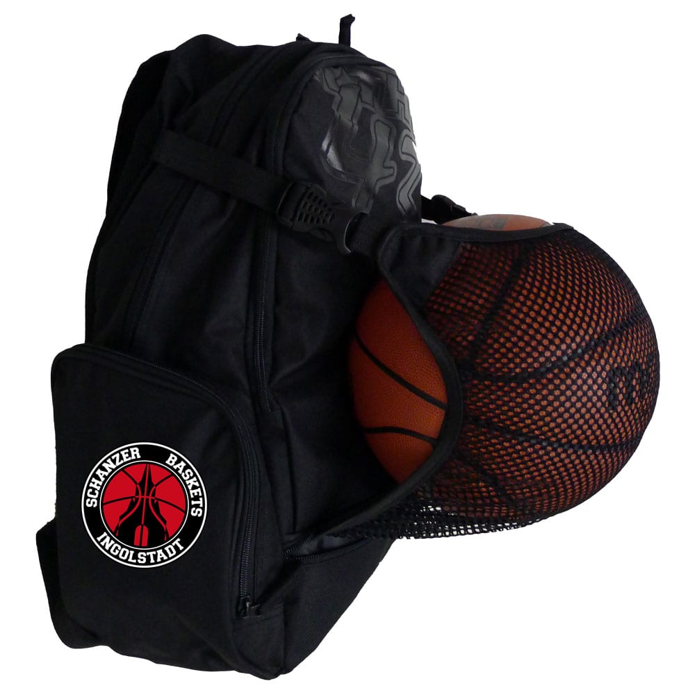 Ingolstadt Schanzer Baskets Basketball Rucksack schwarz