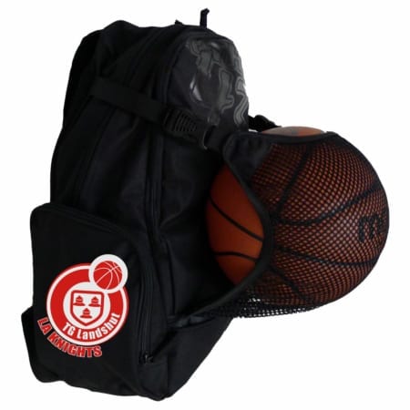 TG Landshut LA KNIGHTS Basketballrucksack mit Ballnetz schwarz