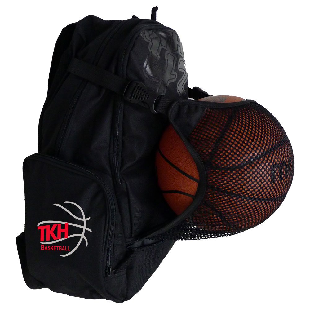 TKH Basketball Basketballrucksack mit Ballnetz schwarz
