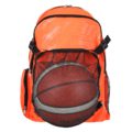 Basketball Rucksack 43 mit Ballnetz orange front