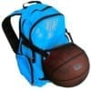 Basketball Rucksack 43 mit Ballnetz hellblau