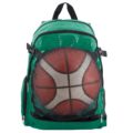 Basketball Rucksack 43 mit Ballnetz dunkelgrün Front