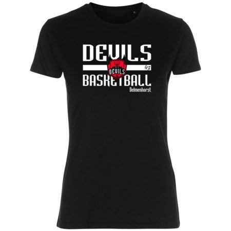 Devils Basketball Delmenhorst Lady Fitted Shirt schwarz