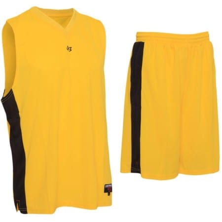 Basketballset Trikot PRO und Short PRO gelb/schwarz