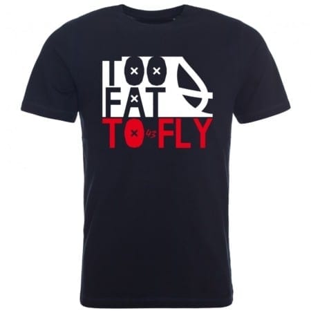 TOO FAT TO FLY T-Shirt navy
