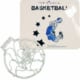 Mini-Basketballkorb mit individuellem Druck, 190 x 230 mm, inkl. Klettverschluss zur Wandmontage